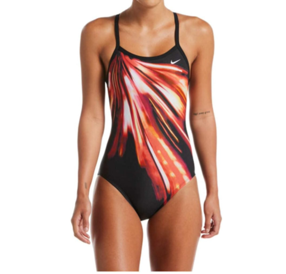 Nike Space Highway racer back one piece swimsuit Lightweight Size 36/10-M summer